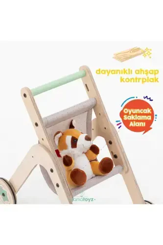 Trio Stroller | Yürüteç - Oyuncak Bebek Arabası - MAMATOYZ (1)