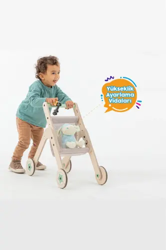 Trio Stroller | Yürüteç - Oyuncak Bebek Arabası - renksiz - MAMATOYZ (1)