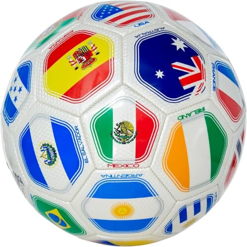 Tripact Inc Jahon Kubogi Jahon Bayroqlari Rasmiy 5-O'lchamli Futbol To'pi - 3