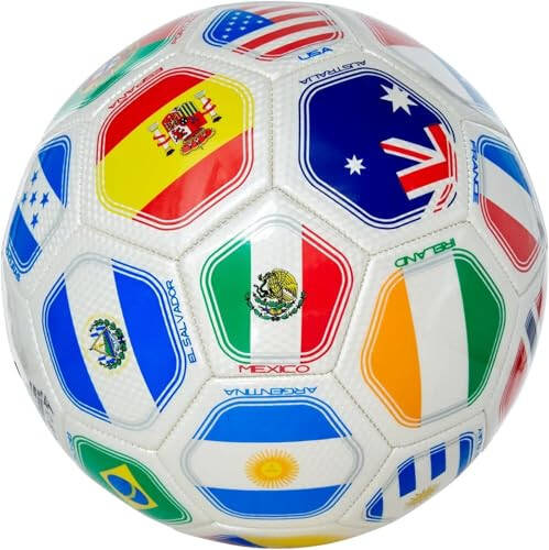 Tripact Inc Jahon Kubogi Jahon Bayroqlari Rasmiy 5-O'lchamli Futbol To'pi - 3