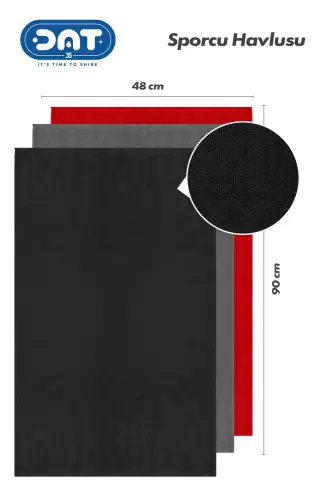 Triple Athlete Towel Set Microfiber Gym Fitness Boxing Running Tennis Antibacterial Sports Towel 48x90cm-Red - 13