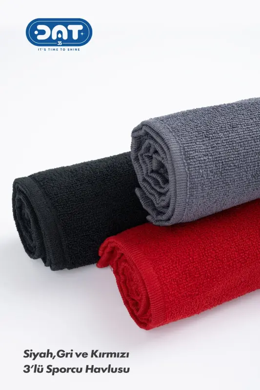 Triple Athlete Towel Set Microfiber Gym Fitness Boxing Running Tennis Antibacterial Sports Towel 48x90cm-Red - 16