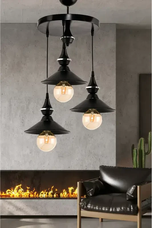 Triple Pearl Pendant Chandelier Japanese Hat - DEDE