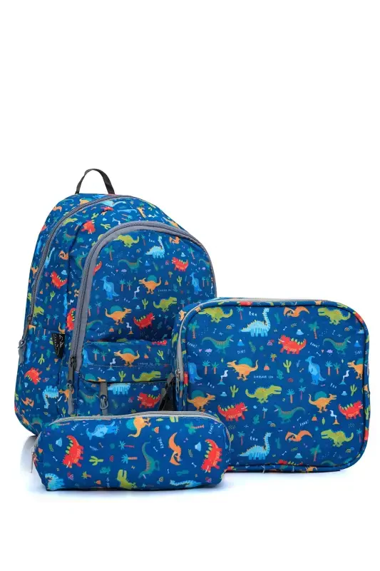 Triple School Bag Set Dinosaur 3-Piece Bag Set-Dinosaur - 3