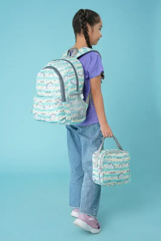Triple School Bag Set Plcan2079 322 Unicorn Green-Unicorn Green - 2
