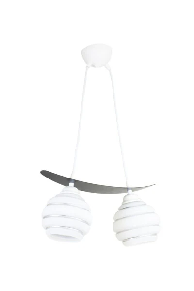 Triple Silver Stripe Glass Boat Model Pendant Chandelier - LAMBADAR