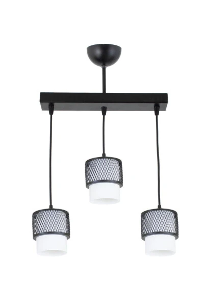 Triple White Glass Cage Model Modern Pendant Chandelier - LAMBADAR