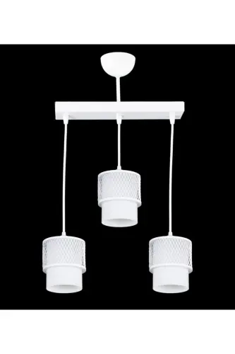 Triple White Glass Cage Model Modern Pendant Chandelier - WHITE_2 