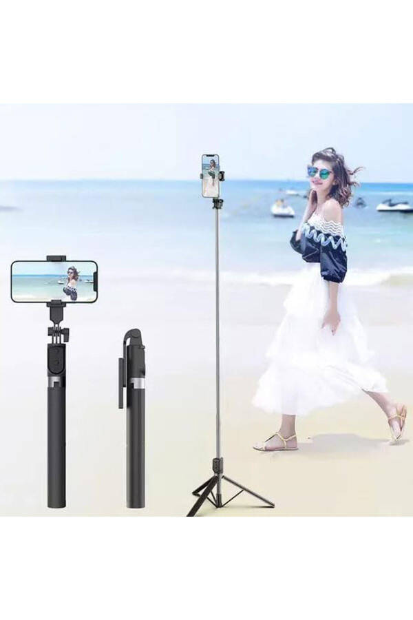 Tripod / Selfie Stick K9 Bluetooth Remote Control Adjustable Height Portable - 1