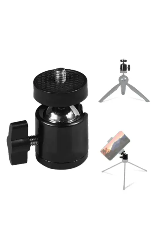 Tripod Slr Kamera Va Ring Light Uchun 360 Daraja Dönebilen Metal Mafsal Aparati-360 DÖNER BAŞLİK - EN SİGA
