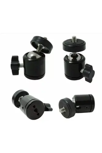 Tripod Slr Kamera Ve Ring Light Için 360 Derece Dönebilen Metal Mafsal Aparatı-360 DÖNER BAŞLIK - 3