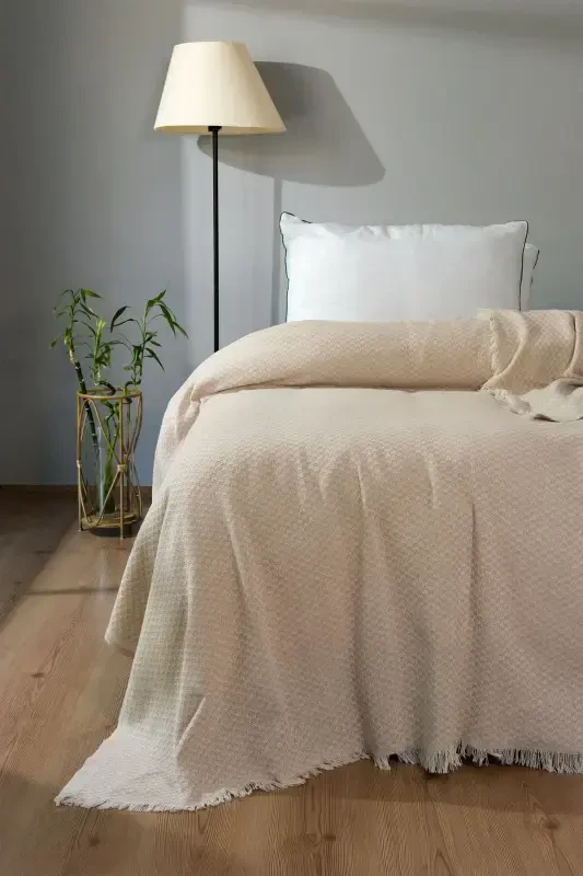 Tripolis Single Pique and Bedspread 170x210cm-beige - 1