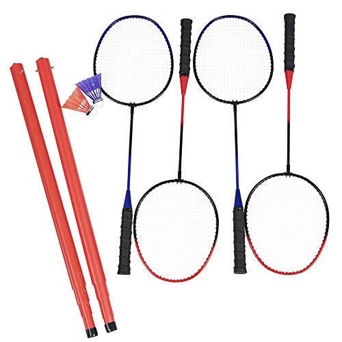 Triumph Sports Patriotic Portable Badminton Set with Freestanding Base Sets Up on Any Surface in Seconds – No Tools or Stakes Required, Multi - 6