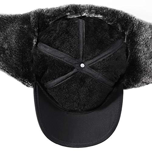 Trooper Trapper Hat Men Women Warm Winter Hats with Ear Flap Faux Fur Hunting Aviator Hat - 6