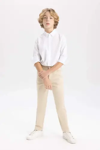 Trousers (26 SP) - Beige-BG743 - DEFACTO (1)