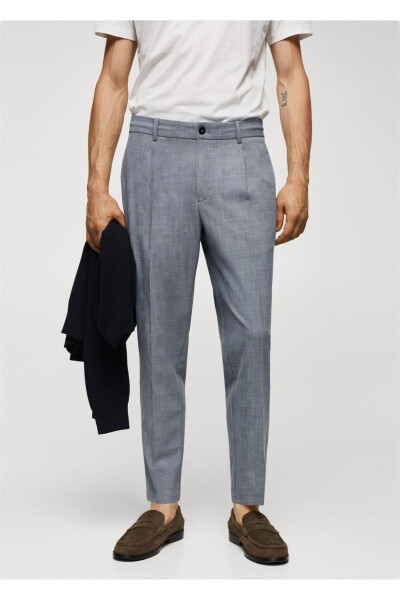 Trousers with clasp pattern - MANGO MAN