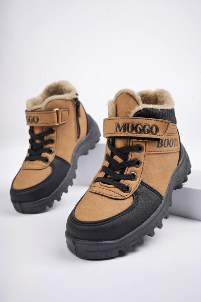 Trudy, warm and comfortable winter boots for kids with Velcro and laces. - 1