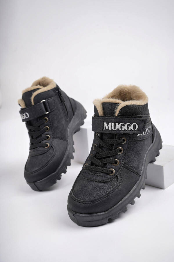 TRUDY, warm and comfortable winter boots for kids with Velcro and laces. - 1