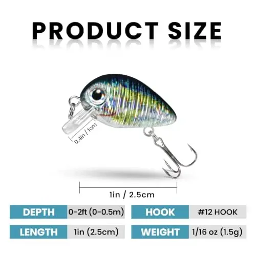 TRUSCEND Easy Catch Crankbait with BKK Hooks, Shallow or Deep Diving Crank Bait Fishing Lures for Bass Pike Walleye, Unipue Wobble Design for More Bites, Vibe Lipless Crankbaits Freshwater Saltwater - TRUSCEND (1)