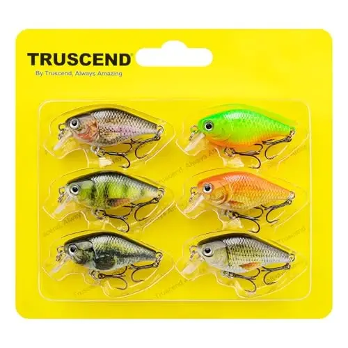 TRUSCEND Easy Catch Swimmax, Ko'proq tishlash uchun sehrli shovqinli turbulent tebranish va vibratsiyali harakatlar, Dyneema eng kuchli tolasidan qo'shilgan segmentlangan suzuvchi baliq, oilaviy baliq ovlash uchun real baliq ovlash vasvasalari 
