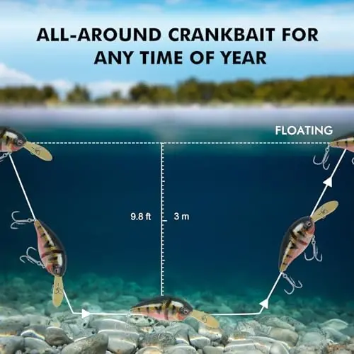 TRUSCEND Easy Catch Swimmax, Koʻproq tishlash uchun sehrli shovqinli turbulent tebranuvchi va vibratsiyali harakatlar, Dyneema eng kuchli tola bilan birlashtirilgan segmentlangan suzuvchi baliq, oilaviy dam olish baliq ovlash uchun real baliq ovlash vasvasalari - 2