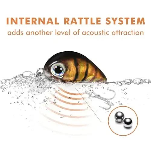 TRUSCEND Easy Catch Swimmax, Ko'proq tishlash uchun sehrli shovqinli turbulent tebranuvchi va vibratsiyali harakatlar, Dyneema eng kuchli tolasidan yasalgan bo'lakli suzuvchi baliq, dam olish uchun oilaviy baliq ovlash uchun haqiqiy baliq ovlash jozibasi - 3