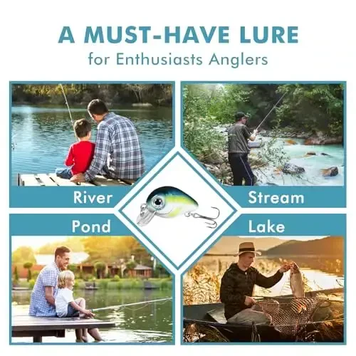 TRUSCEND Easy Catch Swimmax, Ko'proq tishlash uchun sehrli shovqinli turbulent tebranuvchi va vibratsiyali harakatlar, Dyneema eng kuchli tolasidan yasalgan bo'lakli suzuvchi baliq, dam olish uchun oilaviy baliq ovlash uchun haqiqiy baliq ovlash jozibasi - 5