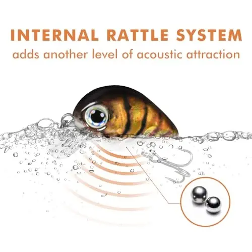 TRUSCEND Easy Catch Swimmax, Ko'proq tishlash uchun sehrli shovqinli turbulent tebranuvchi va vibratsiyali harakatlar, Dyneema eng kuchli tolasidan yasalgan bo'lakli suzuvchi baliq, dam olish uchun oilaviy baliq ovlash uchun haqiqiy baliq ovlash jozibasi - 3