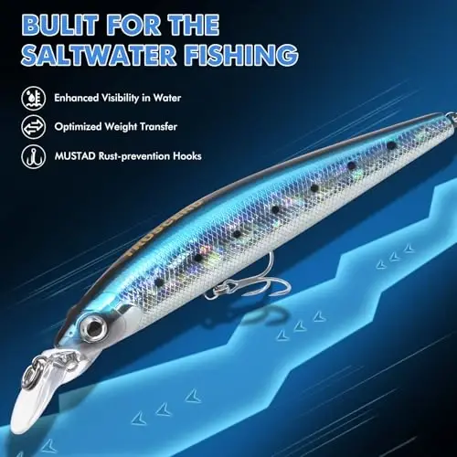 TRUSCEND Easy Catch Swimmax, Magic Noisy Turbulent Wiggling and Vibrating Actions for More Bites, Dyneema Strongest Fiber bilan bo'g'ilgan Segmentli Swimbait, Relax Family Fishing uchun jonli baliq ovlash yemi - 2