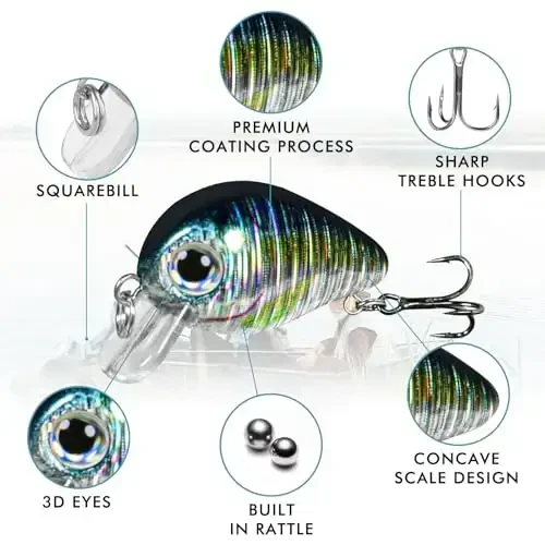 TRUSCEND Easy Catch Swimmax, Magic Noisy Turbulent Wiggling and Vibrating Actions for More Bites, Segmented Swimbait Jointed by Dyneema Strongest Fiber, Lifelike Fishing Lures for Relax Family Fishing - TRUSCEND (1)