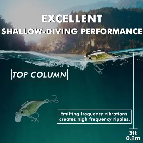 TRUSCEND Easy Catch Swimmax, Magic Noisy Turbulent Wiggling and Vibrating Actions for More Bites, Segmented Swimbait Jointed by Dyneema Strongest Fiber, Lifelike Fishing Lures for Relax Family Fishing - 3