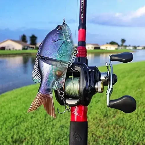 TRUSCEND Easy Catch Swimmax, Magic Noisy Turbulent Wiggling and Vibrating Actions for More Bites, Segmented Swimbait Jointed by Dyneema Strongest Fiber, Lifelike Fishing Lures for Relax Family Fishing - TRUSCEND (1)