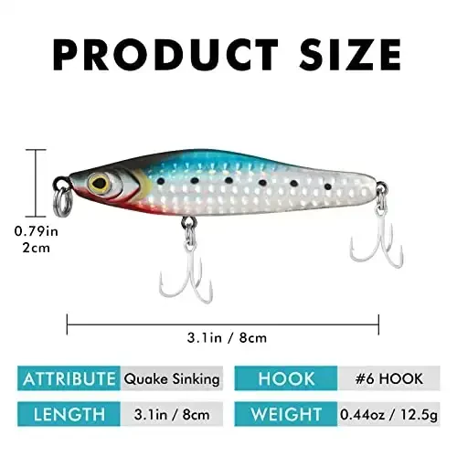 TRUSCEND Easy Catch Swimmax, Magic Noisy Turbulent Wiggling and Vibrating Actions for More Bites, Segmented Swimbait Jointed by Dyneema Strongest Fiber, Lifelike Fishing Lures for Relax Family Fishing - TRUSCEND (1)
