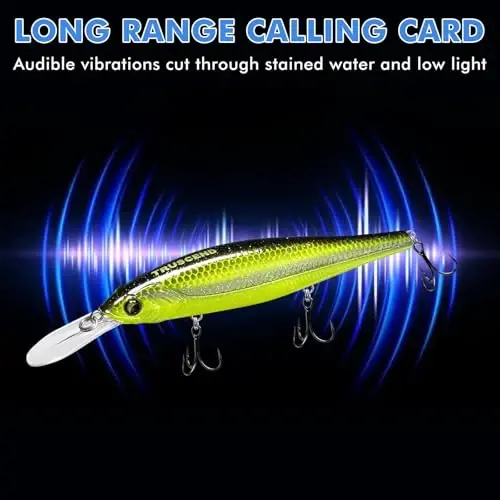 TRUSCEND Easy Catch Swimmax with BKK Hooks, Magic Noisy Wiggling and Vibrating Actions for More Bites, Lifelike Fishing Lures for Bass Trout Walleye Crappie, Strongest Dyneema Fiber Jointed Swimbaits - 4