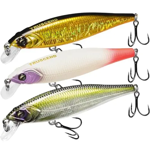 TRUSCEND Easy Catch Swimmax with BKK Hooks, Magic Noisy Wiggling and Vibrating Actions for More Bites, Lifelike Fishing Lures for Bass Trout Walleye Crappie, Strongest Dyneema Fiber Jointed Swimbaits - 1