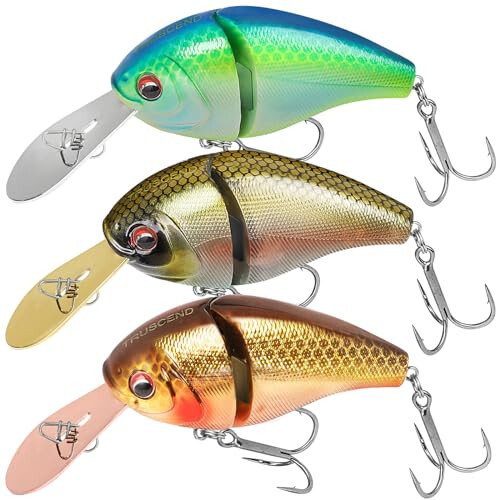 TRUSCEND Fishing Lures for Freshwater and Saltwater, Lifelike Swimbait for Bass Trout Crappie, Slow Sinking Bass Fishing Lure, Amazing Fishing Gifts for Men, Must-Have for Family Fishing Gear - 1