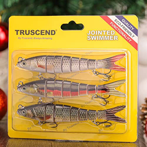 TRUSCEND Fishing Lures for Freshwater and Saltwater, Lifelike Swimbait for Bass Trout Crappie, Slow Sinking Bass Fishing Lure, Amazing Fishing Gifts for Men, Must-Have for Family Fishing Gear - 5