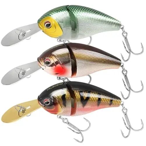 TRUSCEND Easy Catch Swimmax with BKK Hooks, Magic Noisy Wiggling and Vibrating Actions for More Bites, Lifelike Fishing Lures for Bass Trout Walleye Crappie, Strongest Dyneema Fiber Jointed Swimbaits - TRUSCEND