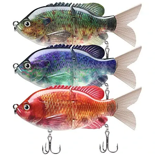 TRUSCEND Easy Catch Swimmax with BKK Hooks, Magic Noisy Wiggling and Vibrating Actions for More Bites, Lifelike Fishing Lures for Bass Trout Walleye Crappie, Strongest Dyneema Fiber Jointed Swimbaits - TRUSCEND