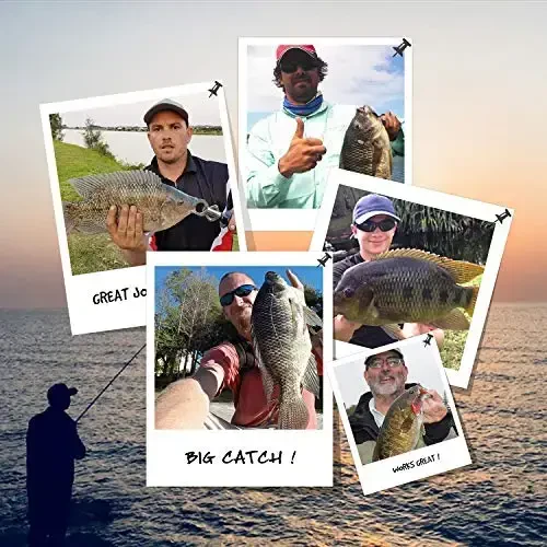 TRUSCEND Easy Catch Swimmax, Magic Noisy Turbulent Wiggling and Vibrating Actions for More Bites, Segmented Swimbait Jointed by Dyneema Strongest Fiber, Lifelike Fishing Lures for Relax Family Fishing - 6