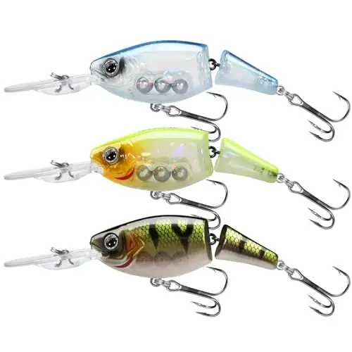 TRUSCEND Easy Catch SwimMax with BKK Hooks, Magic Noisy Wiggling and Vibrating Actions for More Bites, Lifelike Fishing Lures for Bass Trout Walleye Crappie, Strongest Dyneema Fiber Jointed Swimbaits - TRUSCEND