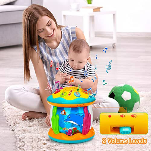 Tsomtto Baby Toys 6 to 12 Months Musical Light Up Tummy Time Toy Ocean Rotating Projector for Infant 3-6 7 8 9 12-18 Month Baby Learning Crawling Birthday for 1 2 3 Year Old Boys Girls - 11