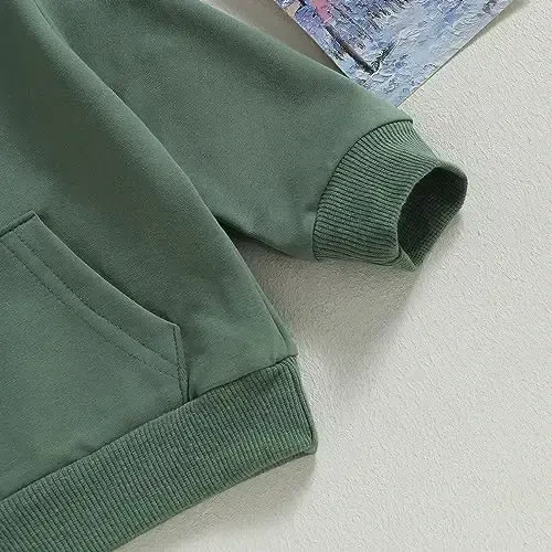 Tsseiatte Toddler Baby Boy Girl Long Sleeve Crewneck Pullover Sweatshirt Sweater Outfits Solid Color Casual Clothes - 5