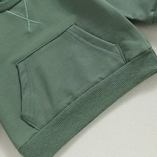 Tsseiatte Toddler Baby Boy Girl Long Sleeve Crewneck Pullover Sweatshirt Sweater Outfits Solid Color Casual Clothes - 6