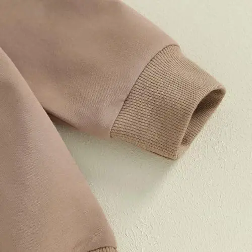 Tsseiatte Toddler Baby Boy Girl Long Sleeve Crewneck Pullover Sviter Sviter Kiyimlar Qattiq Rangli Kundalik Kiyimlar - 5