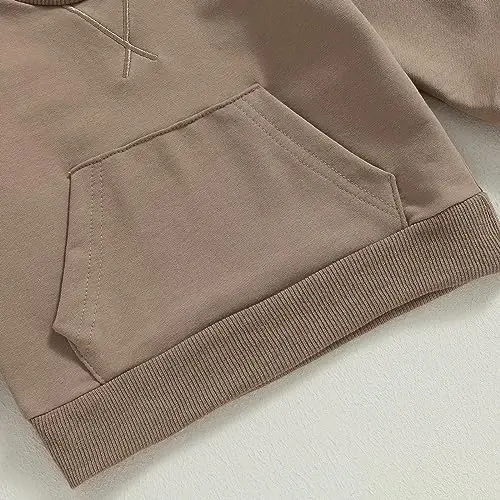 Tsseiatte Toddler Baby Boy Girl Long Sleeve Crewneck Pullover Sviter Sviter Kiyimlar Qattiq Rangli Kundalik Kiyimlar - 6