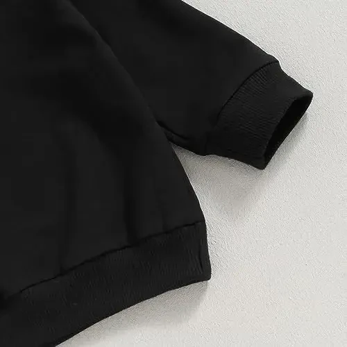 Tsseiatte Toddler Baby Boy Girl Long Sleeve Crewneck Pullover Sviter Sviterlar Qattiq Rangli Kundalik Kiyimlar - 5