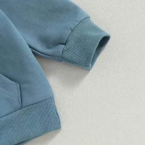 Tsseiatte Toddler Baby Boy Girl Long Sleeve Crewneck Pullover Sweatshirt Sviter Kiyimlar Qattiq Rangli Kundalik Kiyimlar - 5