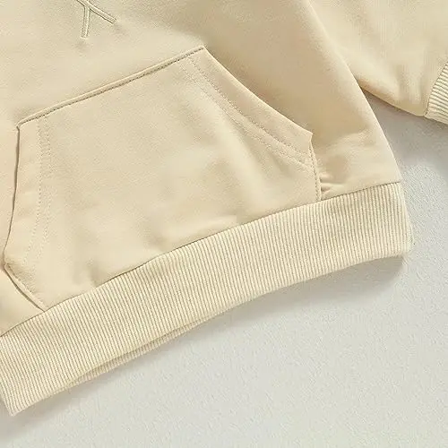 Tsseiatte Toddler Baby Boy Girl Long Sleeve Crewneck Pullover Sweatshirt Sweater Outfits Solid Color Casual Clothes - 6