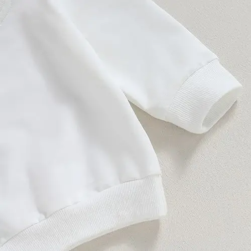 Tsseiatte Toddler Baby Boy Girl Long Sleeve Crewneck Pullover Sweatshirt Sweater Outfits Solid Color Casual Clothes - 5
